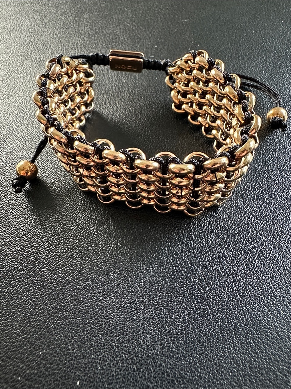 Nogu Tiger Links | Deluxe Kismet Bracelet | Black x Rose Gold